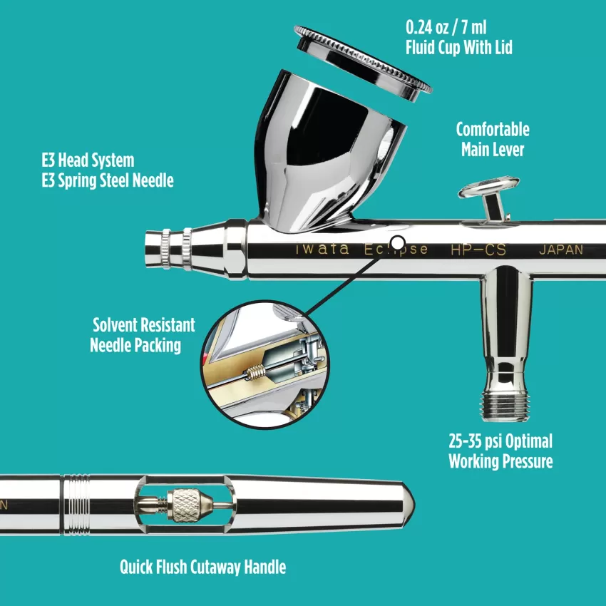 Iwata Eclipse HP-CS Gravity Feed Dual Action Airbrush: Anest